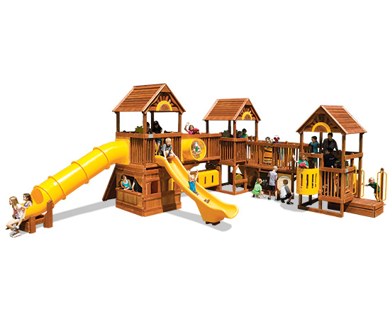 Rainbow Play: Backyard Wooden Playsets & Swing Sets