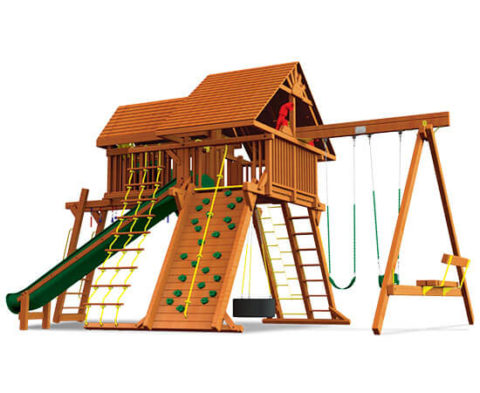 27I King Kong Super Castle pkg 5 Rustic Grand | Swing Sets Colorado