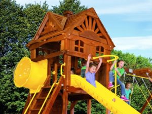 Rainbow Swing Set Cabin Package Clubhouse