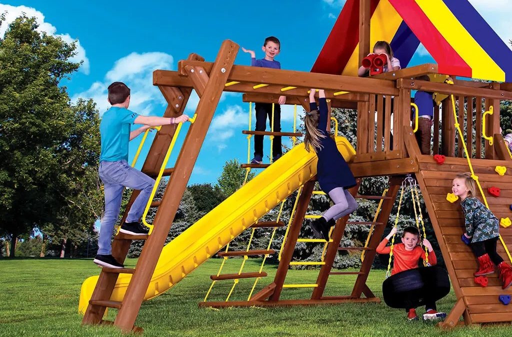 Rainbow Swing Set Circus Monkey Bars