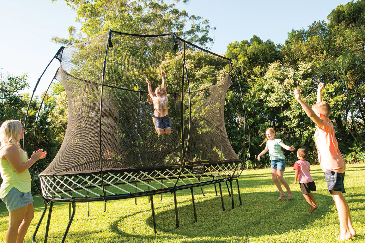 092 Large Oval Springfree Trampoline